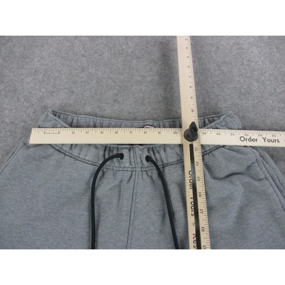 Jordan Pants Men Medium Gray Jumpman Jogger Fleece Drawstring Sweatpants Tapered